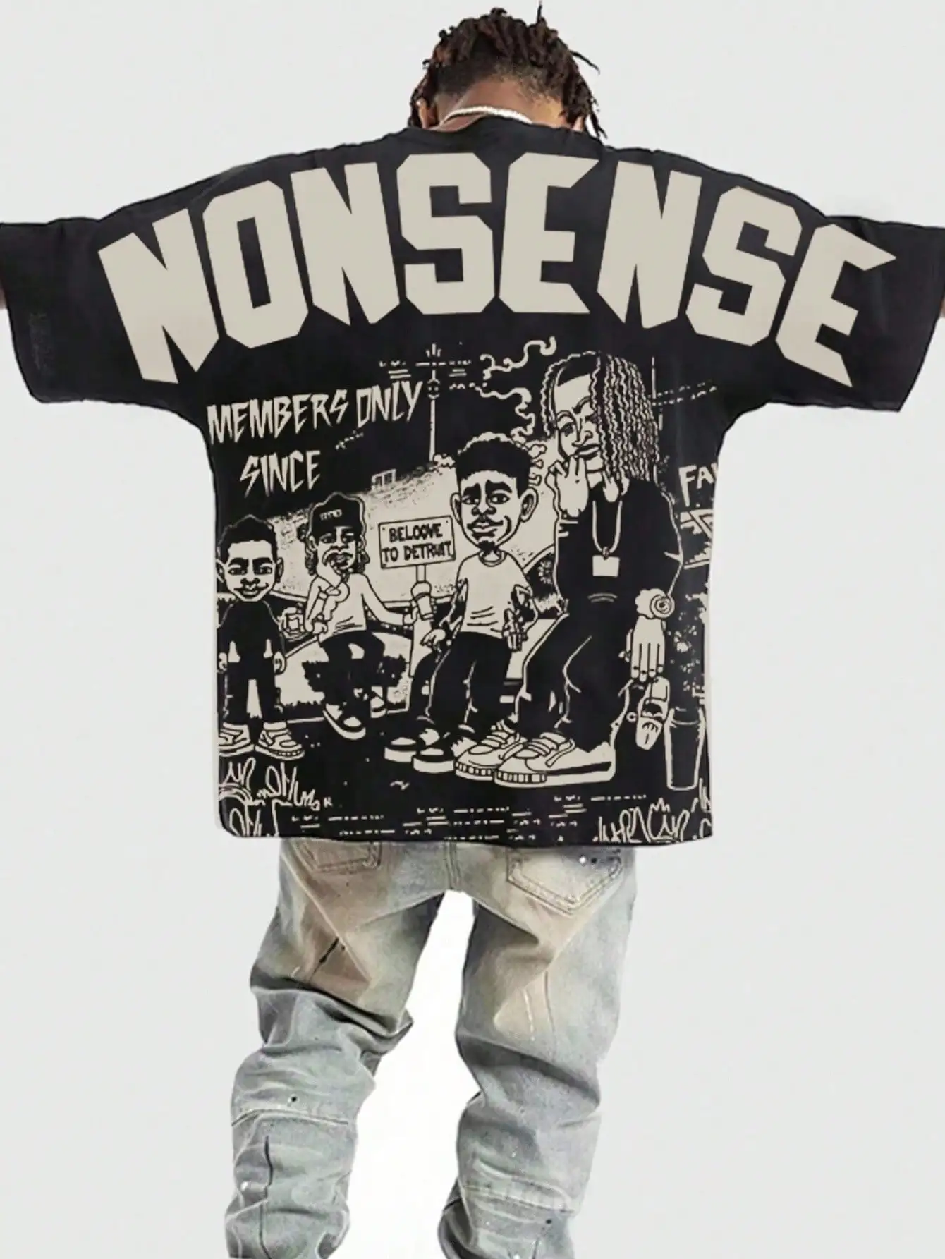 Мужская футболка в стиле стритвир с ярким принтом и мультяшным дизайном, в стиле хип-хоп
Мужская футболка в стиле стритвир с ярким принтом и мультяшным дизайном, в стиле хип-хоп