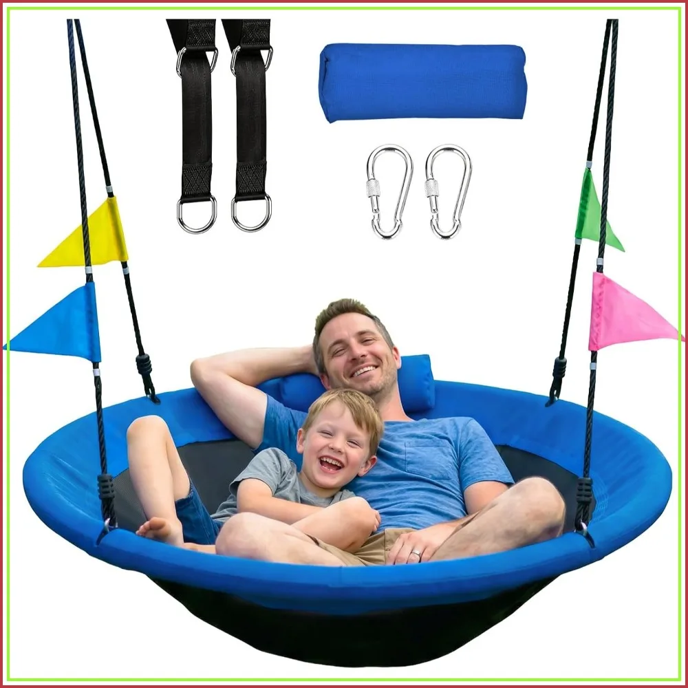 48 inch Saucer Tree Swing with Straps, 600lbs Capacity, for Outdoor Backyard Playground
48 inch Saucer Tree Swing with Straps, 600lbs Capacity, for Outdoor Backyard Playground