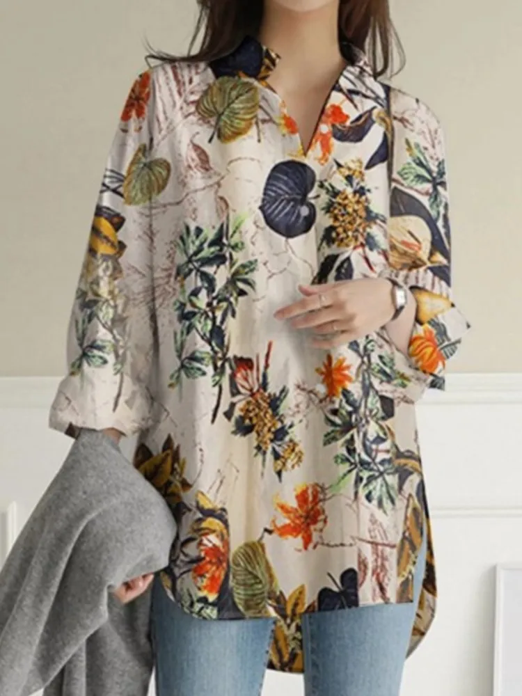 Women's Shirts Spring Autumn Casual Loose Elegant Simple Blouses Streetwear Fashion New Floral Print V Neck Single Breasted Tops
Women's Shirts Spring Autumn Casual Loose Elegant Simple Blouses Streetwear Fashion New Floral Print V Neck Single Breasted Tops
