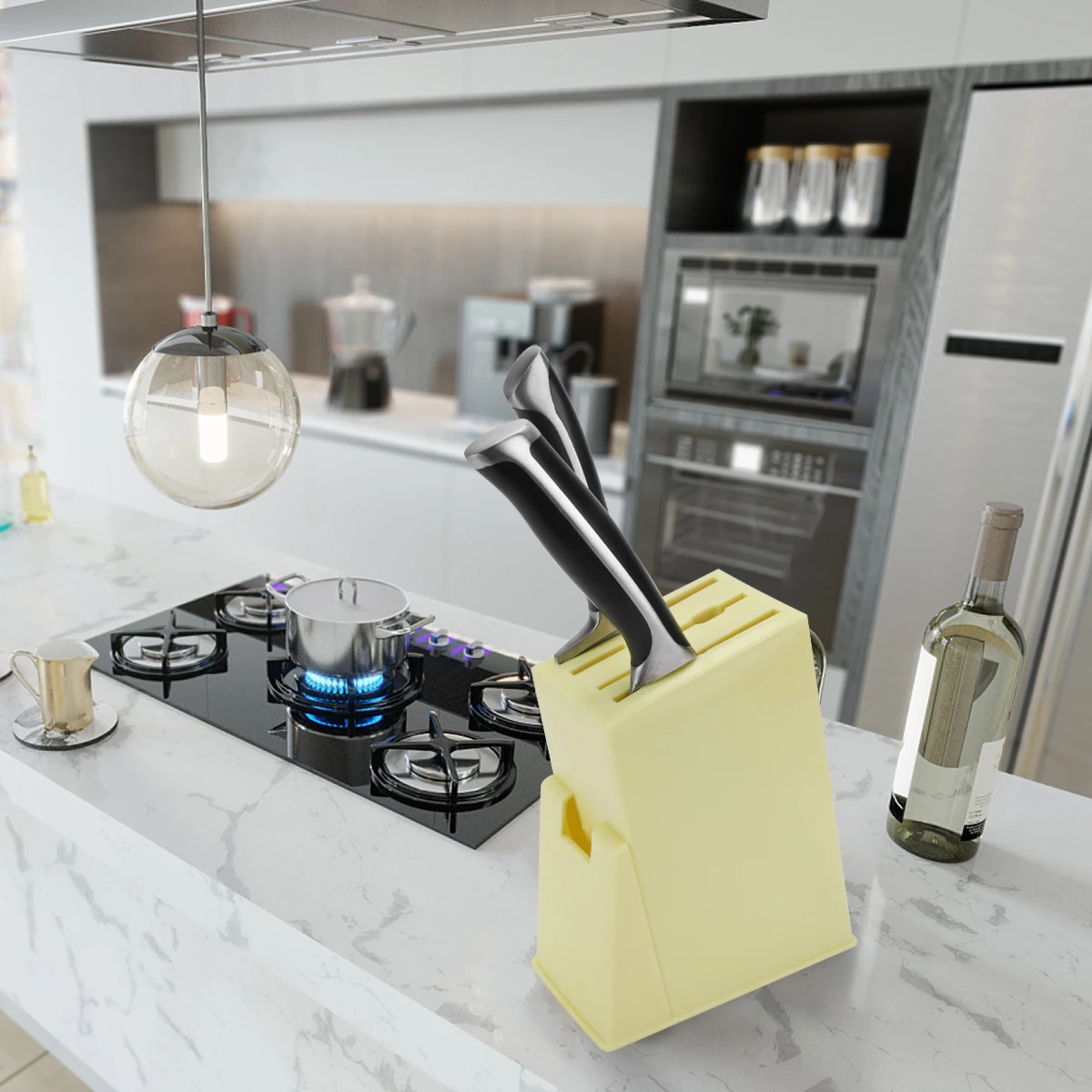 Universal Knife Block Holder for Cutlery Storage Organizer Stand Display Rack Drain Yellow Lightweight Efficient Space Saving
Universal Knife Block Holder for Cutlery Storage Organizer Stand Display Rack Drain Yellow Lightweight Efficient Space Saving