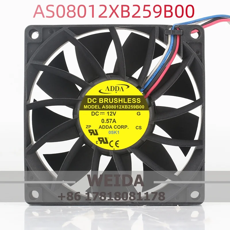 Original ADDA AS08012XB259B00 5V 24V 48V AC EC 8025 80X80X25MM 8CM High air volume PWM chassis Dual ball Cooling fan DC12V 0.57A
Original ADDA AS08012XB259B00 5V 24V 48V AC EC 8025 80X80X25MM 8CM High air volume PWM chassis Dual ball Cooling fan DC12V 0.57A