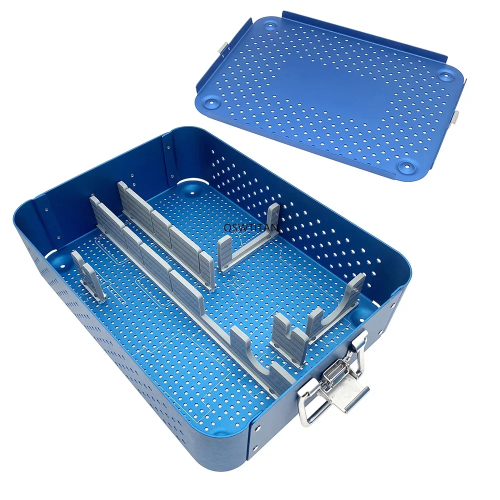 Sterilization Tray Case Aluminum Disfection Box for Electric Drill and Saw Autoclavable Orthopedic Surgical Instrument
Sterilization Tray Case Aluminum Disfection Box for Electric Drill and Saw Autoclavable Orthopedic Surgical Instrument