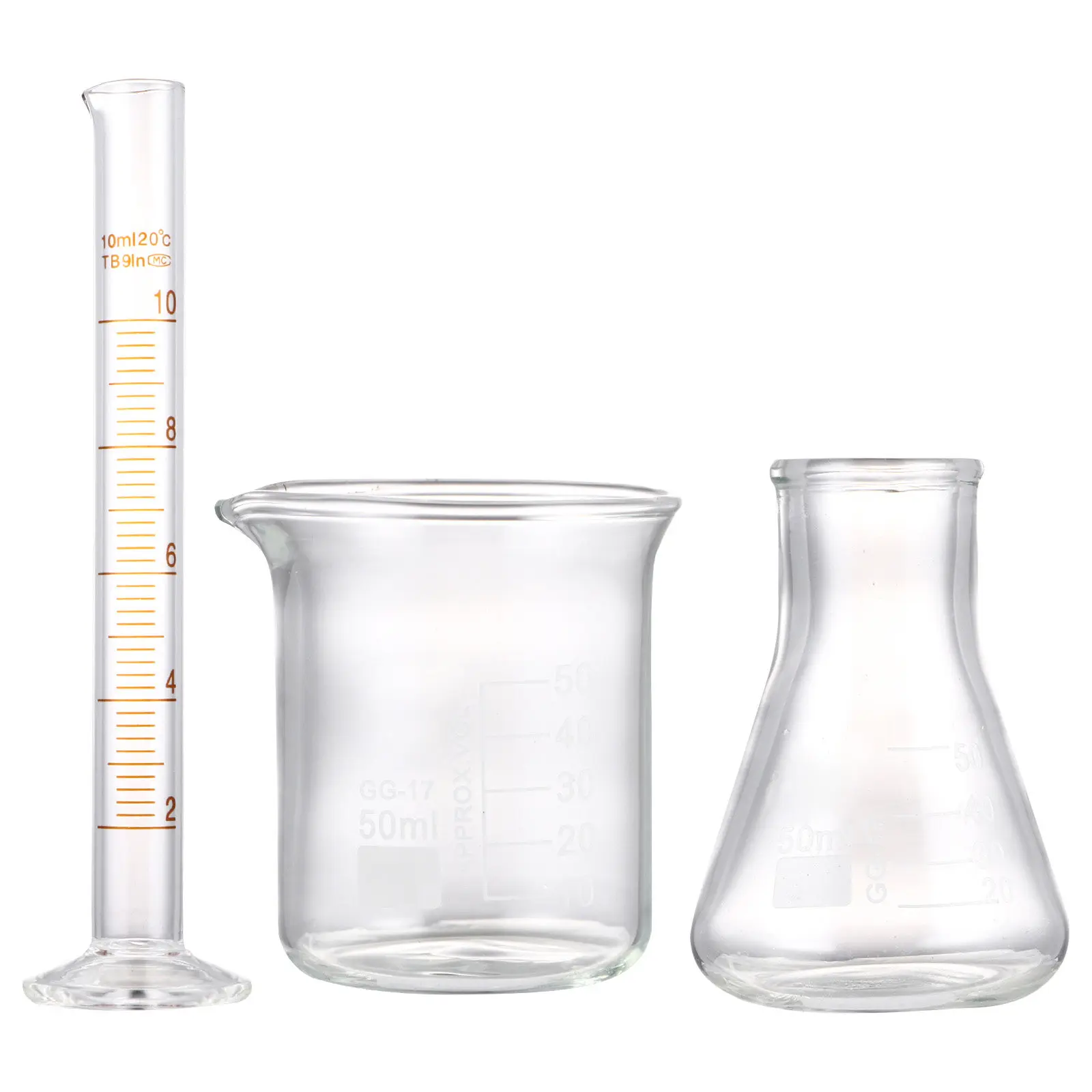 3Pcs Glass Graduated Measuring Cylinders Beakers Conical Flasks Scientific Experiment Laboratory Tools for Accurate Liquid
3Pcs Glass Graduated Measuring Cylinders Beakers Conical Flasks Scientific Experiment Laboratory Tools for Accurate Liquid