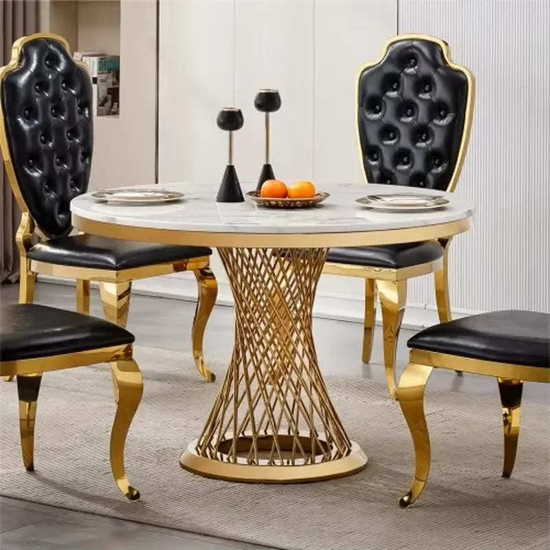 47" Round Marble Top Dining Table Modern Design Durable Eco-Friendly Dining Room Furniture for Home Hotel Restaurant
47" Round Marble Top Dining Table Modern Design Durable Eco-Friendly Dining Room Furniture for Home Hotel Restaurant