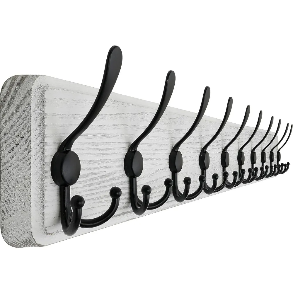 38.3'' Long, Wooden, Heavy Duty, Rustic Coat Hooks for Wall, 10 Triple, Clothes Pegs
38.3'' Long, Wooden, Heavy Duty, Rustic Coat Hooks for Wall, 10 Triple, Clothes Pegs
