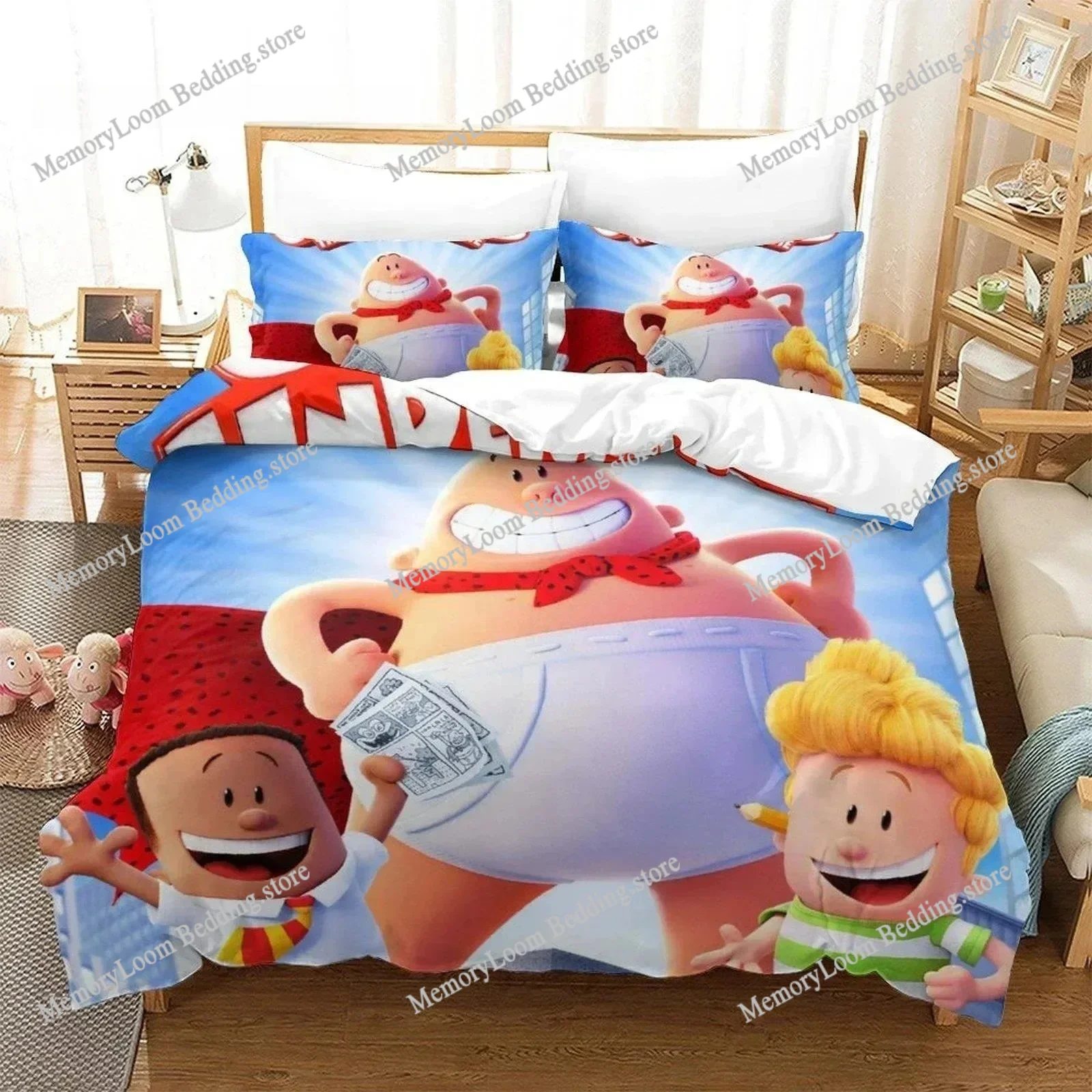 Cartoon Kawaii Captain Underpants Bedding Set Single Twin Full Queen King Size Bed Set Adult Kid Bedroom Duvet Cover Sets
Cartoon Kawaii Captain Underpants Bedding Set Single Twin Full Queen King Size Bed Set Adult Kid Bedroom Duvet Cover Sets