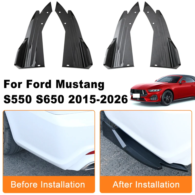 Car Rear Bumper Spoiler Lip Diffuser Side Skirt Splitter Wrap Angle Anti-Crash Protection For Ford Mustang S550 S650 2015-2026
Car Rear Bumper Spoiler Lip Diffuser Side Skirt Splitter Wrap Angle Anti-Crash Protection For Ford Mustang S550 S650 2015-2026