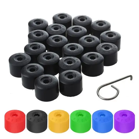 20Pcs for VW Tiguan Golf MK5 Passat B7 Wheel Tire Hub Cap Nut Bolt Cover Rim Tyre Screws Plugs Studs Car Decorations Accessories