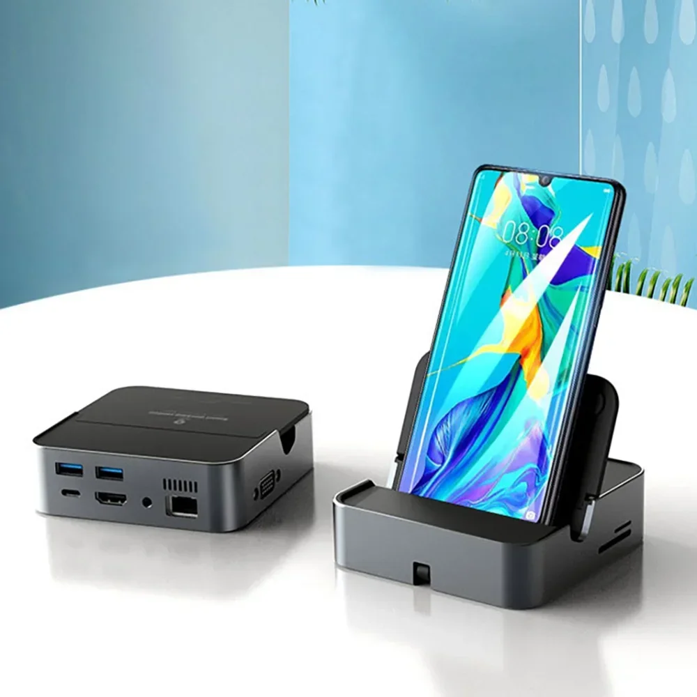 Laptop Mobile Phone Switch Dex Expansion Dock USB C HUB Type-C Docking Station HDMI 4K VGA TF SD RJ45 USB3.0 Adapter for Macbook
Laptop Mobile Phone Switch Dex Expansion Dock USB C HUB Type-C Docking Station HDMI 4K VGA TF SD RJ45 USB3.0 Adapter for Macbook