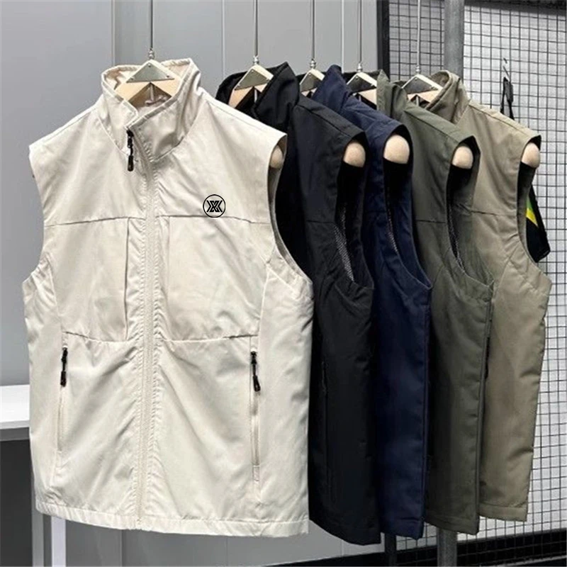 Spring Summer Sport Casual Men's Golf Waistcoat Sleeveless vest loose Plus size 5XL Workwear Korea Man Golf Coat Golf Vest 골프웨어
Spring Summer Sport Casual Men's Golf Waistcoat Sleeveless vest loose Plus size 5XL Workwear Korea Man Golf Coat Golf Vest 골프웨어