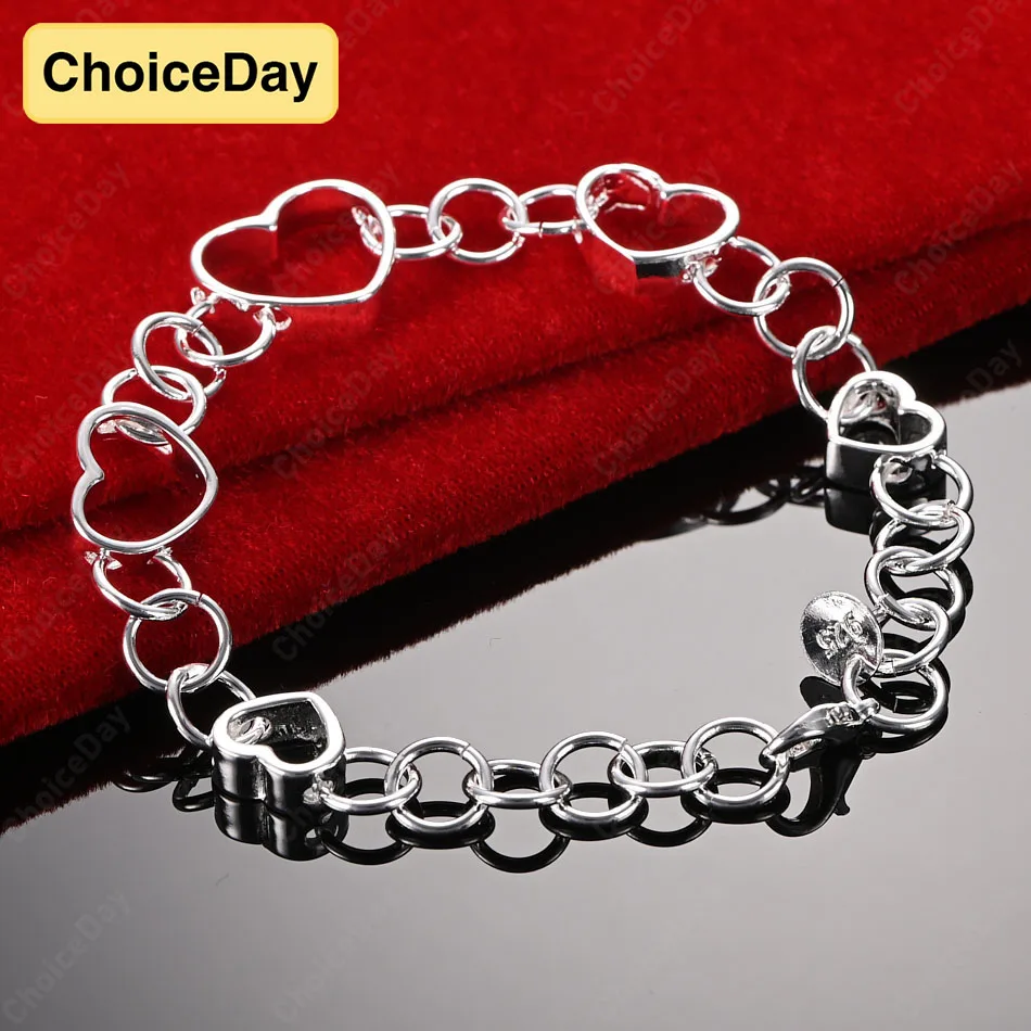ChoiceDay стерлингового серебра 925 пробы 8 дюймов 20 см роскошный полый браслет в форме сердца женский подарок на свадьбу
ChoiceDay стерлингового серебра 925 пробы 8 дюймов 20 см роскошный полый браслет в форме сердца женский подарок на свадьбу