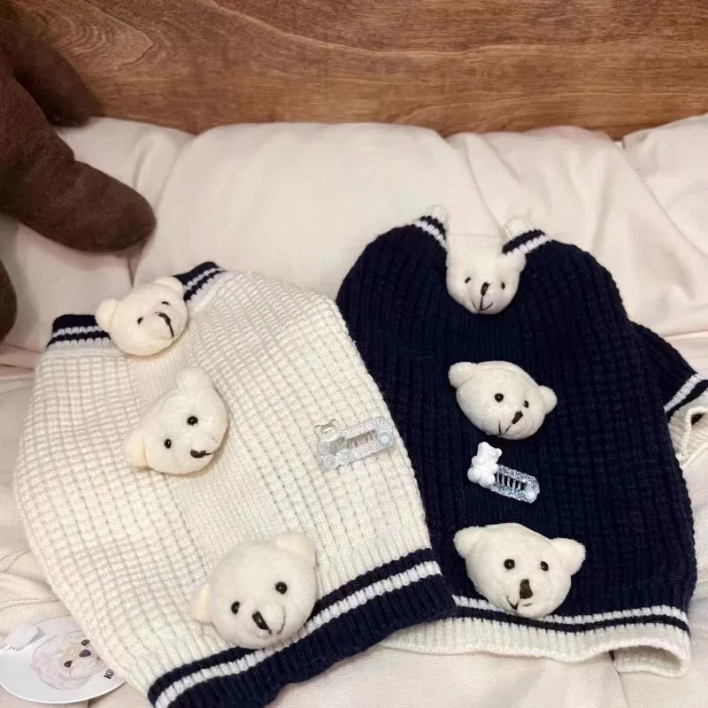 Fashion Pet White Black Sweater Puppy Bear Coat Winter Ins Diamond Plaid Teddy Bear Knitted Sweater Teddy Small Dog Clothes
Fashion Pet White Black Sweater Puppy Bear Coat Winter Ins Diamond Plaid Teddy Bear Knitted Sweater Teddy Small Dog Clothes