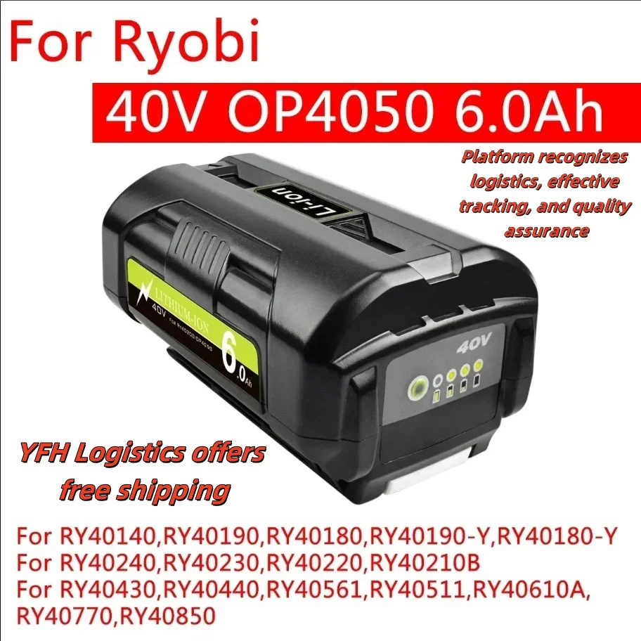Для Ryobi 6,0 Ач 40 В литий-ионная аккумуляторная батарея для Ryobi RY40502 RY40200 40 В аккумулятор для беспроводных электроинструментов OP4050 OP4026 OP40401
Для Ryobi 6,0 Ач 40 В литий-ионная аккумуляторная батарея для Ryobi RY40502 RY40200 40 В аккумулятор для беспроводных электроинструментов OP4050 OP4026 OP40401