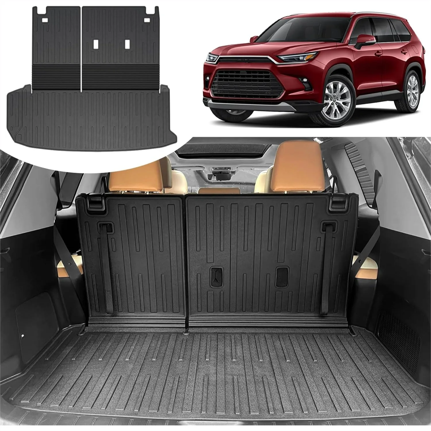 Cargo Liner for 2024-2026 Grand Highlander, All-Weather TPE Trunk Mat Seat Backrest Protector
Cargo Liner for 2024-2026 Grand Highlander, All-Weather TPE Trunk Mat Seat Backrest Protector