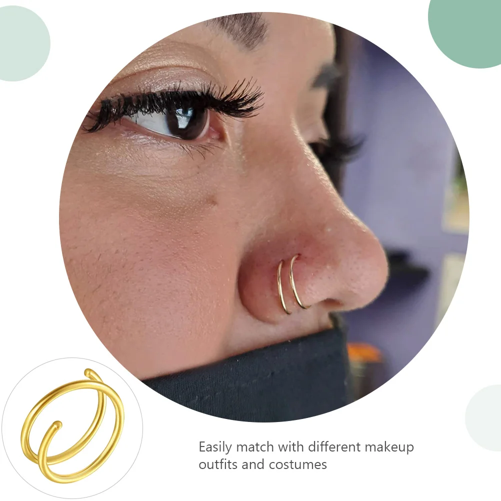 6pcs Spiral Nose Rings Piercing Clips Cuffs Stainless Steel Durable Elegant Charm Party Costume Accessories Women Men Decoration
6pcs Spiral Nose Rings Piercing Clips Cuffs Stainless Steel Durable Elegant Charm Party Costume Accessories Women Men Decoration