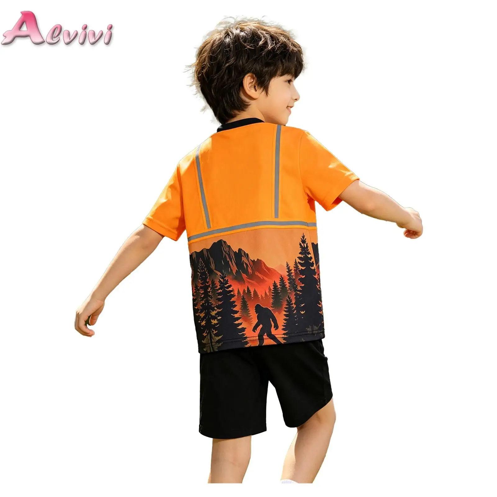 Kids Boys Girls High Visibility Safety Shirt Short Sleeve Printed T-shirt Quick-drying Athletic Tops for Camping Hiking Cycling
Kids Boys Girls High Visibility Safety Shirt Short Sleeve Printed T-shirt Quick-drying Athletic Tops for Camping Hiking Cycling