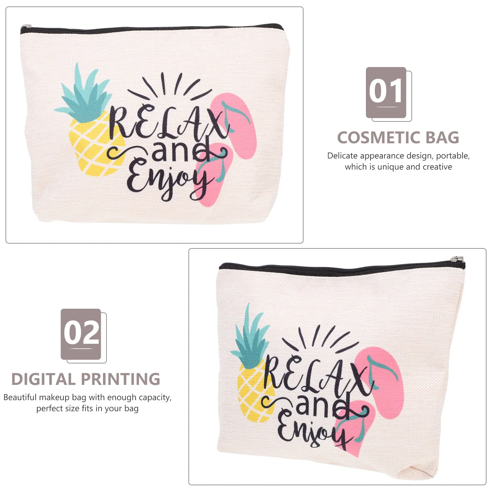 Travel Makeup Bag Waterproof Cotton and Linen Zipper Cute Portable Toiletry for Women Bags Pouch Miss 
Travel Makeup Bag Waterproof Cotton and Linen Zipper Cute Portable Toiletry for Women Bags Pouch Miss
