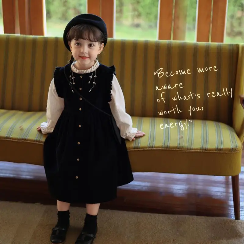 Ancobear Elegant Children's Princess Dress Sets Girls Vintage Corduroy Dresses + Cotton Linen Blouse Kids Autumn Winter Outfits
Ancobear Elegant Children's Princess Dress Sets Girls Vintage Corduroy Dresses + Cotton Linen Blouse Kids Autumn Winter Outfits
