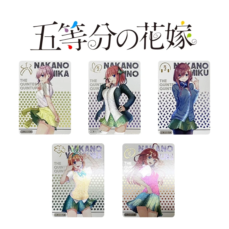 5Pcs/set The Quintessential Quintuplets Anime Characters Homemade Collection Card Board Game Card Kids Toys Christmas Gift
5Pcs/set The Quintessential Quintuplets Anime Characters Homemade Collection Card Board Game Card Kids Toys Christmas Gift