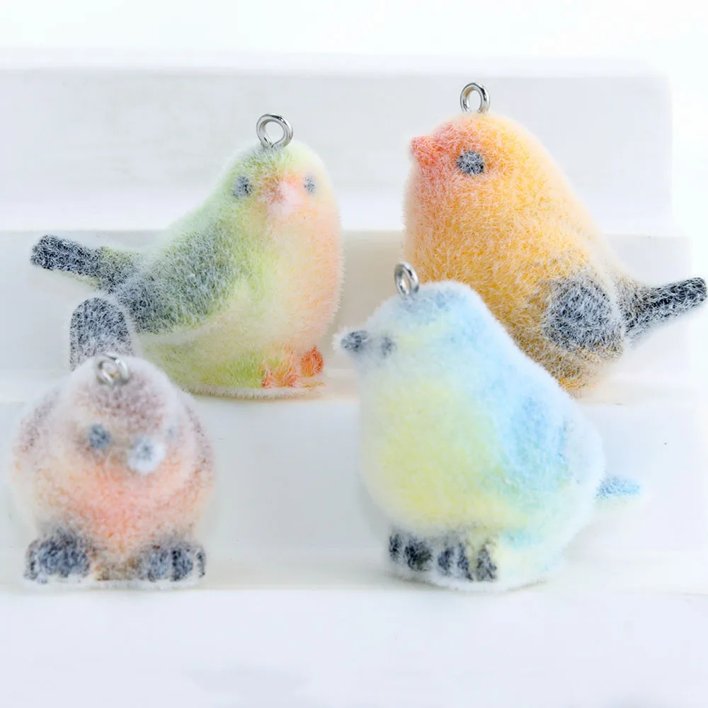 4Pcs Resin Flocked 3D Cartoon Parrot Keychain Key Ring DIY Handmade Jewelry Pendant
4Pcs Resin Flocked 3D Cartoon Parrot Keychain Key Ring DIY Handmade Jewelry Pendant