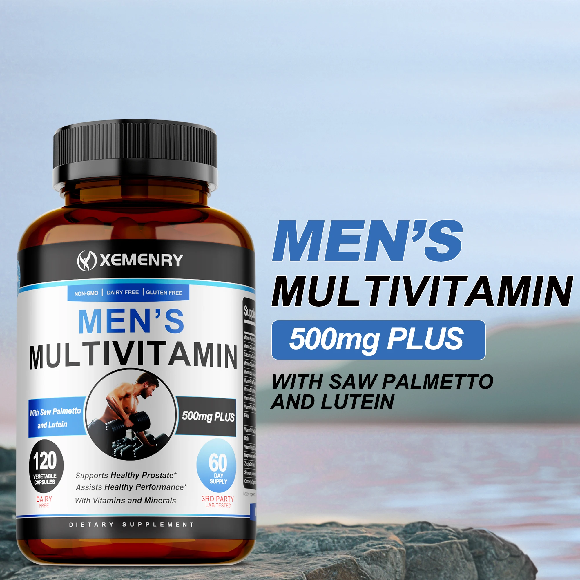 Men's Multivitamin - Supports Cellular Energy and Muscle Health, Promotes Energy Metabolism, and Antioxidant- 120 Capsules
Men's Multivitamin - Supports Cellular Energy and Muscle Health, Promotes Energy Metabolism, and Antioxidant- 120 Capsules