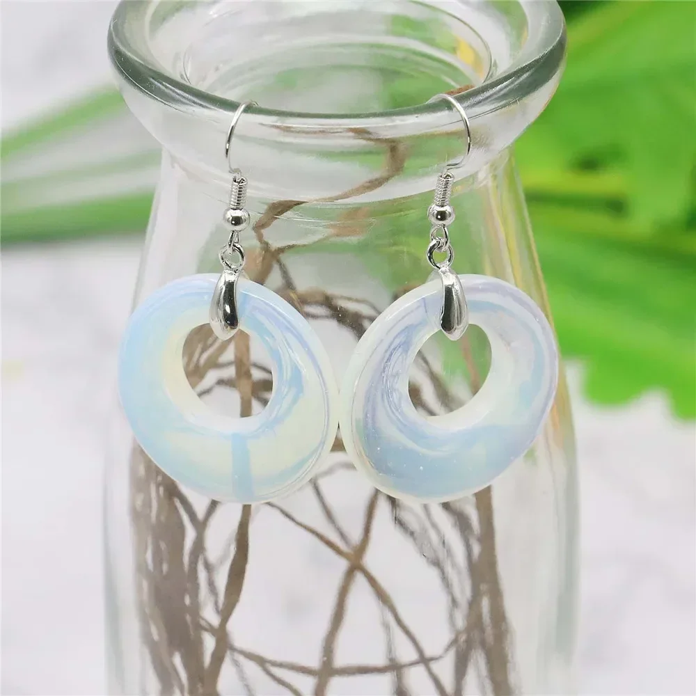 28MM Round White Moonstone Drop Earrings Circular Ring Natural Stone Women Girl Gifts DIY Alloy Fashion Jewelry Making Design
28MM Round White Moonstone Drop Earrings Circular Ring Natural Stone Women Girl Gifts DIY Alloy Fashion Jewelry Making Design
