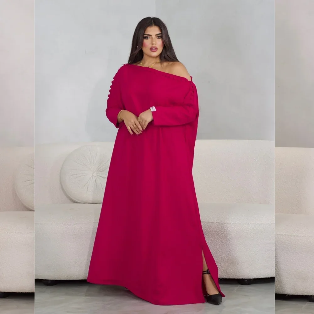Customized Retro Jersey Pleat A-line One-shoulder Midi Dresses Evening Dresses Classic Exquisite Modern Style Pastrol Unisex Chi
Customized Retro Jersey Pleat A-line One-shoulder Midi Dresses Evening Dresses Classic Exquisite Modern Style Pastrol Unisex Chi