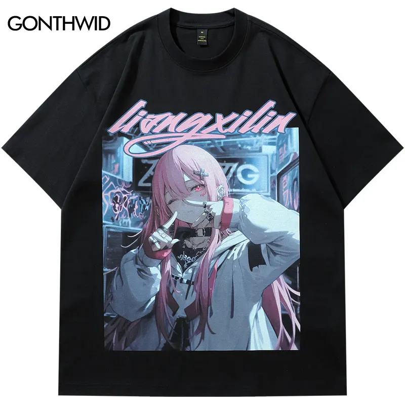 Harajuku Oversized T-Shirt Japanese Anime Cartoon Girl Graphic Printed Tshirt Streetwear Hip Hop Casual Baggy Short Sleeve Tops
Harajuku Oversized T-Shirt Japanese Anime Cartoon Girl Graphic Printed Tshirt Streetwear Hip Hop Casual Baggy Short Sleeve Tops