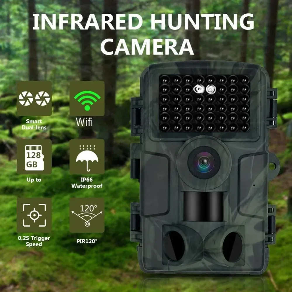 PR4000 Wifi Wildlife Scouting Tracking Camera Bluetooth 1080P 32MP Infrared Night Vision 2.0 inch LCD Wild Trail Photo for Hunt
PR4000 Wifi Wildlife Scouting Tracking Camera Bluetooth 1080P 32MP Infrared Night Vision 2.0 inch LCD Wild Trail Photo for Hunt
