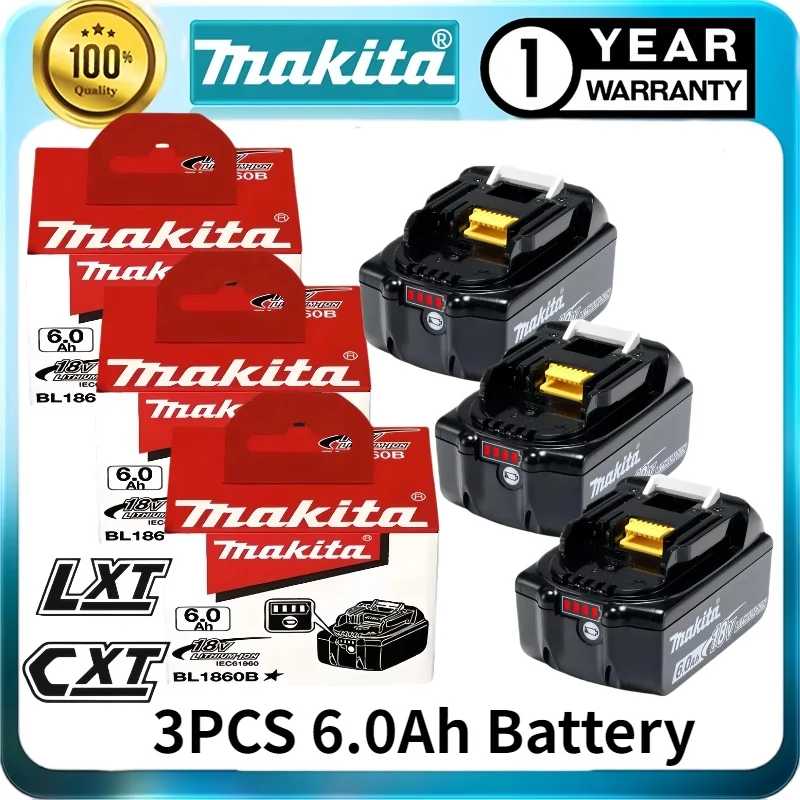 Original 18V Makita Lithium Battery 5Ah 6Ah⚡BL1860B BL1850B BL1840 battery BL1860 BL1815 18V Makita with Charger
Original 18V Makita Lithium Battery 5Ah 6Ah⚡BL1860B BL1850B BL1840 battery BL1860 BL1815 18V Makita with Charger