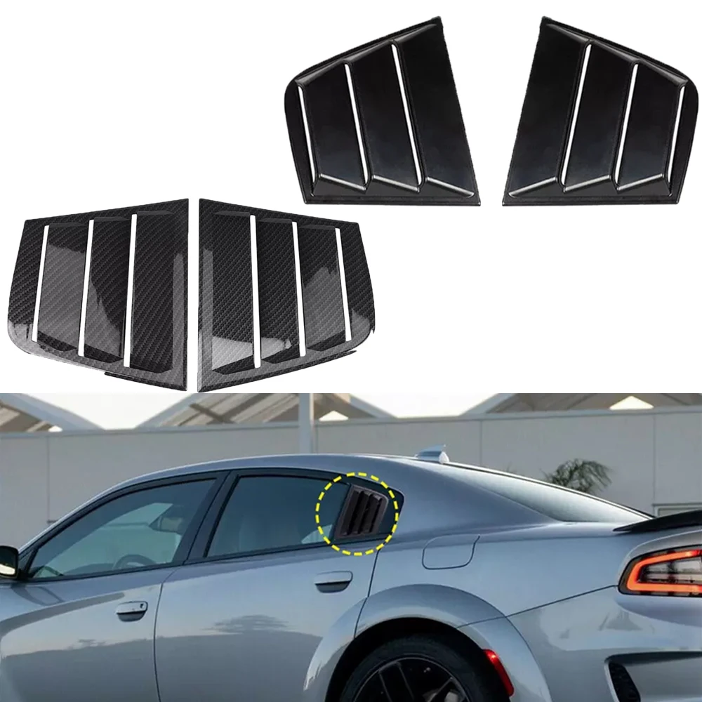 1pair Car Rear Side Window Blind Shade Cover Vent Trim Black Carbon Fiber Look Decoration Exterior For Dodge Charger 2011-2021
1pair Car Rear Side Window Blind Shade Cover Vent Trim Black Carbon Fiber Look Decoration Exterior For Dodge Charger 2011-2021