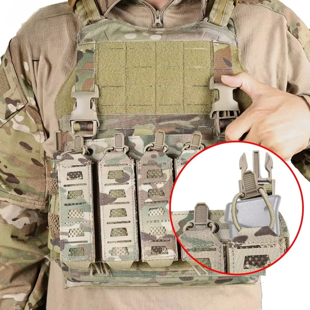 New Tactical Hunting Magazine Pouch with Hook Backing Tactical Placard for MP5 MP7 Magazines with Elastic Retention Straps
New Tactical Hunting Magazine Pouch with Hook Backing Tactical Placard for MP5 MP7 Magazines with Elastic Retention Straps