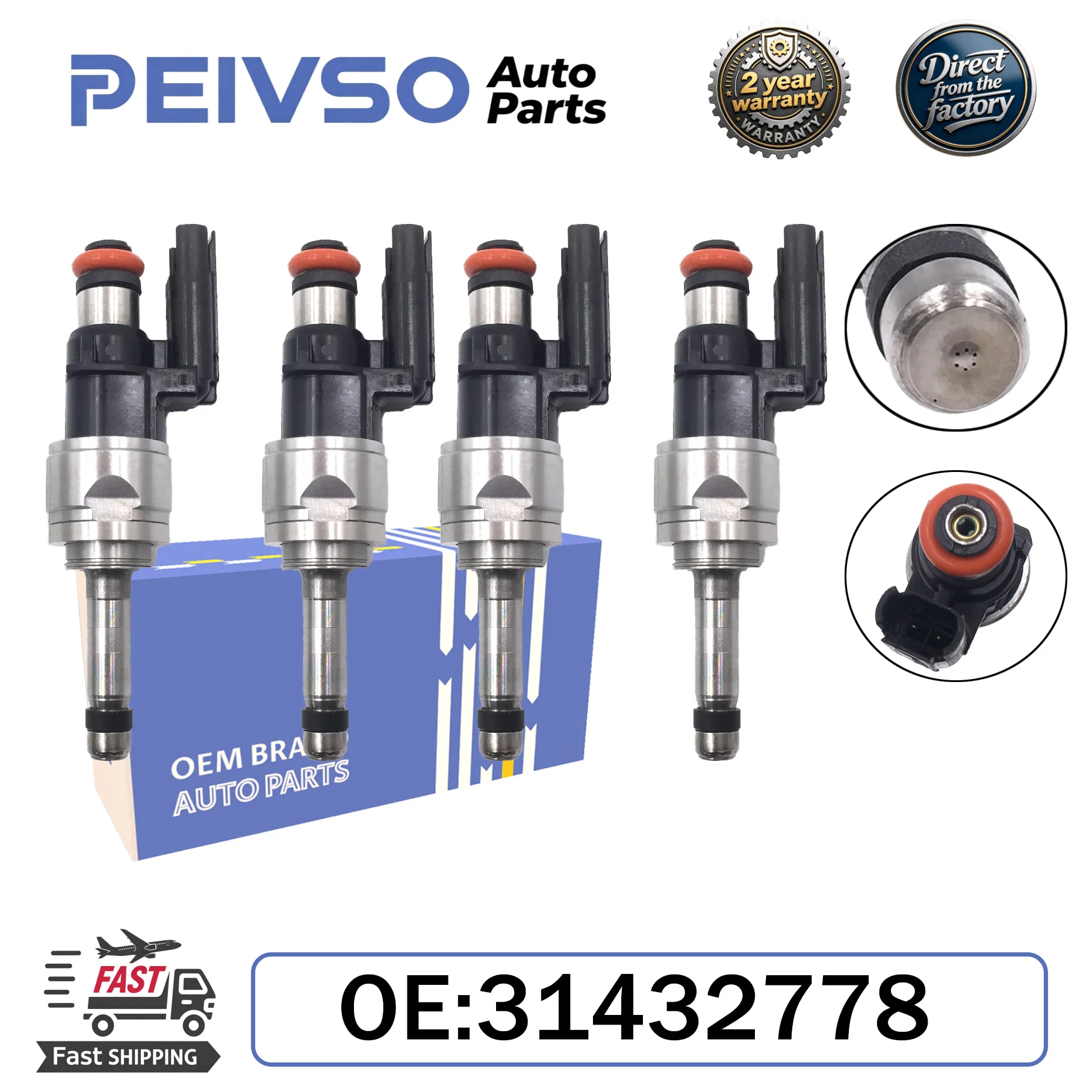 PEIVSO High Quality 4pcs/lot Fuel Injectors 31432778 For Volvo XC90 XC60 V90 V60 S90 2017-2019 2.0L Auto Parts
PEIVSO High Quality 4pcs/lot Fuel Injectors 31432778 For Volvo XC90 XC60 V90 V60 S90 2017-2019 2.0L Auto Parts
