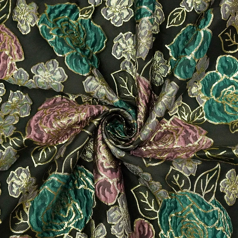 Relief Large Flower Golden Silk Jacquard Fabric Retro Women's Dress Fluffy Skirt Coat Decorative Sewing Fabric
Relief Large Flower Golden Silk Jacquard Fabric Retro Women's Dress Fluffy Skirt Coat Decorative Sewing Fabric