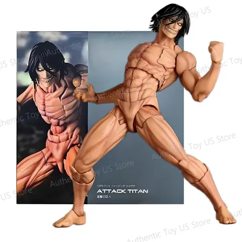 Attack on Titan Eren Jaeger Action Figure Revoltech Amazing Yamaguchi Eren Yeager Model Toys Figures Movable PVC Collection Doll