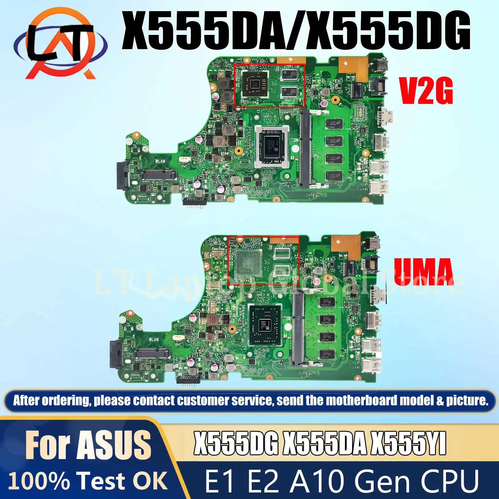 Материнская плата X555D подходит для Asus X555DG X555DA X555YI материнская плата с E1 E2 A10 FX-8800P RAM 2G 4G 8G-RAM
Материнская плата X555D подходит для Asus X555DG X555DA X555YI материнская плата с E1 E2 A10 FX-8800P RAM 2G 4G 8G-RAM