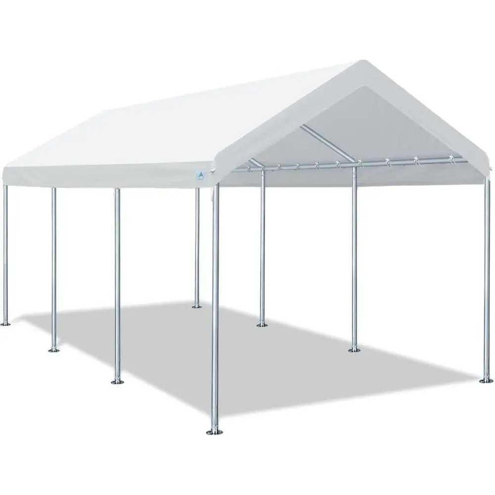 Portable 10x20ft Heavy-Duty Carport Garage Tent for Parties and Boat Shelter, Adjustable Height 9.5ft-11ft, White
Portable 10x20ft Heavy-Duty Carport Garage Tent for Parties and Boat Shelter, Adjustable Height 9.5ft-11ft, White