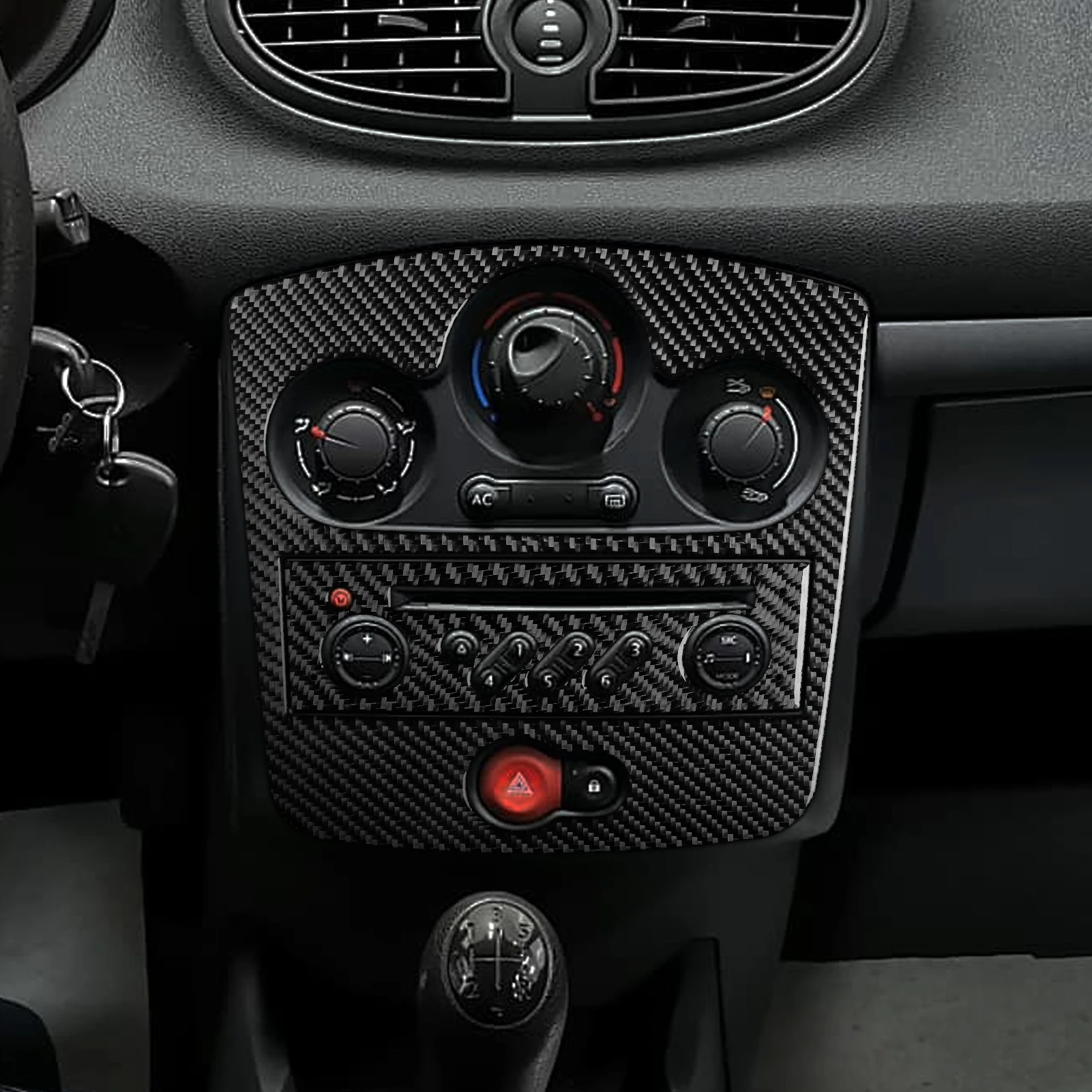 For Renault Clio 2006-2012 Carbon Fiber Central Control Radio CD AC Air Conditioning Panel Cover Trim Car Accessories Sticker
For Renault Clio 2006-2012 Carbon Fiber Central Control Radio CD AC Air Conditioning Panel Cover Trim Car Accessories Sticker