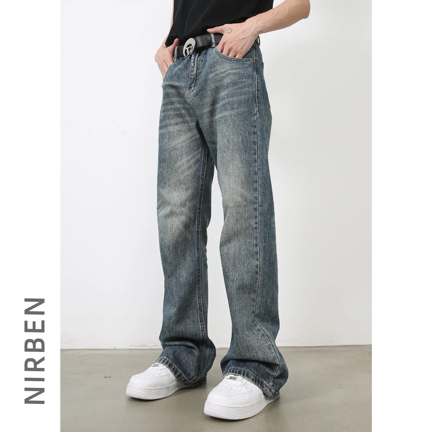 American Retro Micro Flared Jeans, Men's Four Seasons Loose Straight Wide-leg Pants, Casual Water Washing Floor-length Jeans
American Retro Micro Flared Jeans, Men's Four Seasons Loose Straight Wide-leg Pants, Casual Water Washing Floor-length Jeans