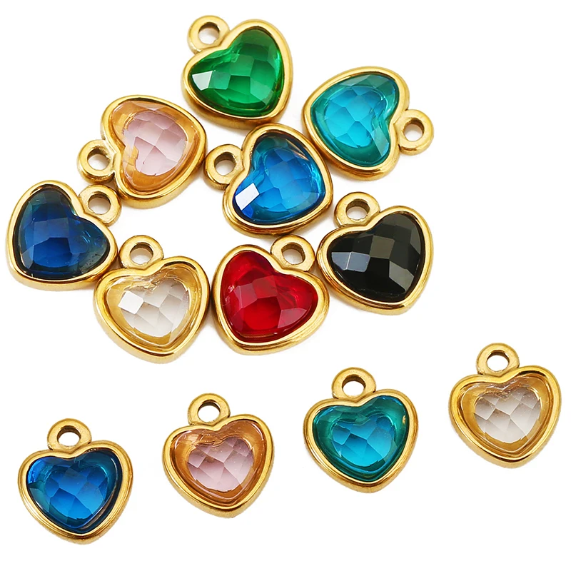 5pcs Stainless Steel 8mm Rhinestone Heart Charms PVD Gold Heart Crystal Pendant for DIY Jewelry Necklaces Crafts Accessories
5pcs Stainless Steel 8mm Rhinestone Heart Charms PVD Gold Heart Crystal Pendant for DIY Jewelry Necklaces Crafts Accessories