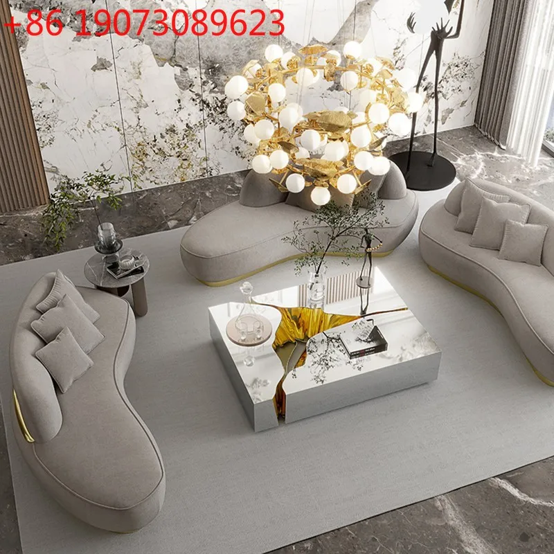 Italian light luxury stainless steel coffee table post-modern high-end villa splicing metal paint square tea table
Italian light luxury stainless steel coffee table post-modern high-end villa splicing metal paint square tea table