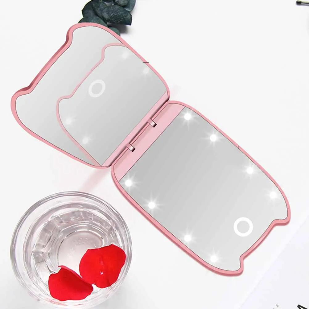 Folding Portable Makeup Mirror Double Sided Compact LED Touch Sensor 2X Magnifying Pocket Mirror for Travel Beauty Tool Maiden
Folding Portable Makeup Mirror Double Sided Compact LED Touch Sensor 2X Magnifying Pocket Mirror for Travel Beauty Tool Maiden