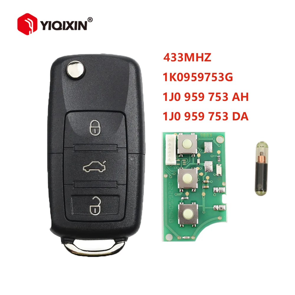 YIQIXIN Flip Remote Car Key For VW Volkswagen Passat Bora Polo Golf Beetle Jetta Touran B5 434Mhz ID48 Chip 1K0959753G/DA/AH
YIQIXIN Flip Remote Car Key For VW Volkswagen Passat Bora Polo Golf Beetle Jetta Touran B5 434Mhz ID48 Chip 1K0959753G/DA/AH