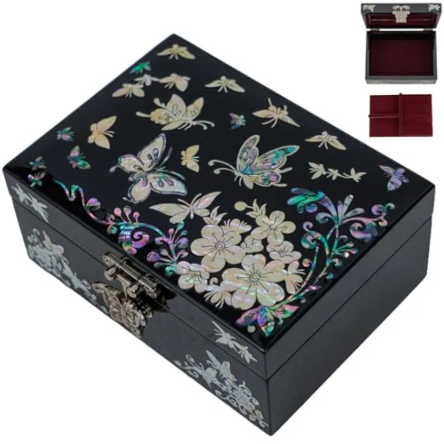 Elegant Mother of Pearl Jewelry Organizer Box with Mirror Lid - Gifts for women birthday unique Anniversary Christams and Speci
Elegant Mother of Pearl Jewelry Organizer Box with Mirror Lid - Gifts for women birthday unique Anniversary Christams and Speci