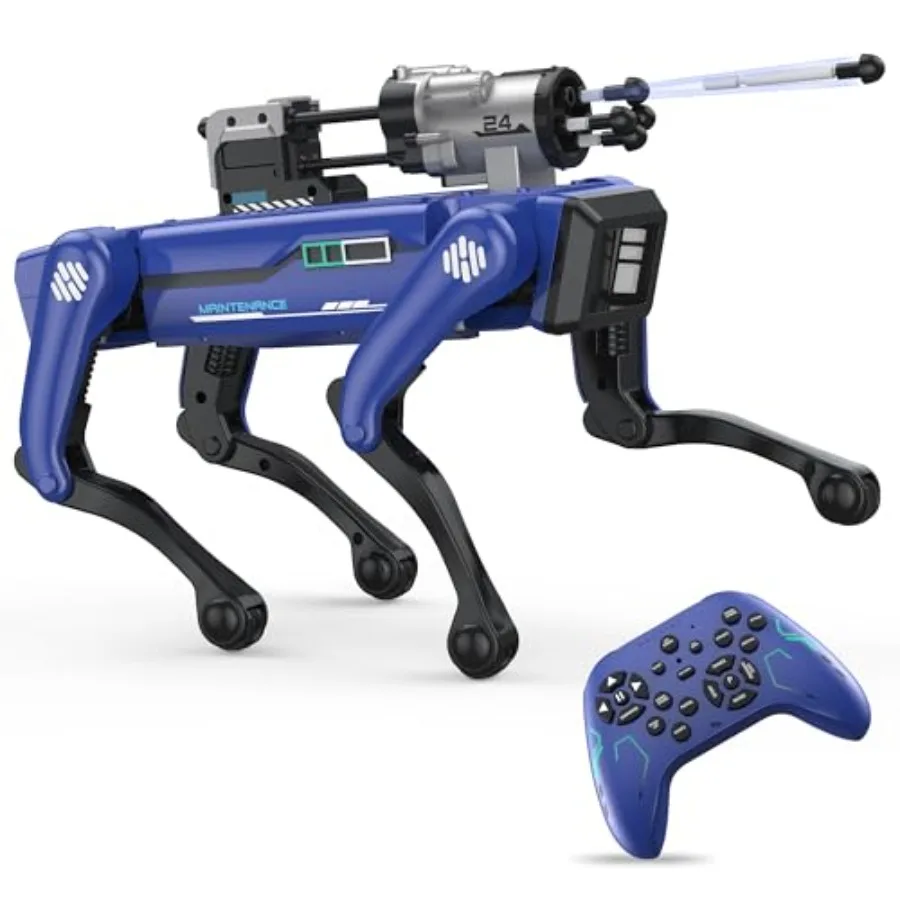 Interactive STEM toy robot dog for kids 6-12: durable ABS plastic, blue-gray finish, voice remote control, 30+ lifelike actions
Interactive STEM toy robot dog for kids 6-12: durable ABS plastic, blue-gray finish, voice remote control, 30+ lifelike actions