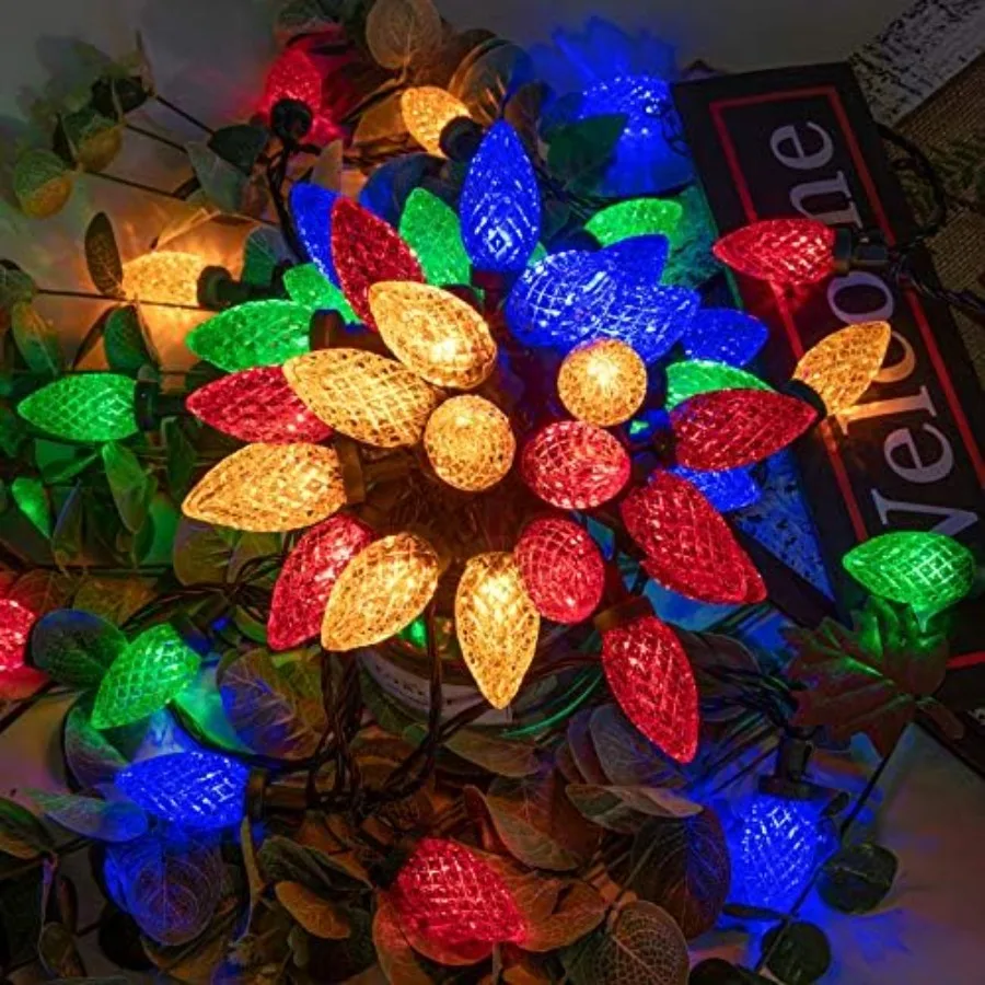 200LED 146.9 Feet C9 Christmas String Lights Plug in Fairy Twinkle String Lights 8 Modes Timer Function Waterproof Extendable f
200LED 146.9 Feet C9 Christmas String Lights Plug in Fairy Twinkle String Lights 8 Modes Timer Function Waterproof Extendable f