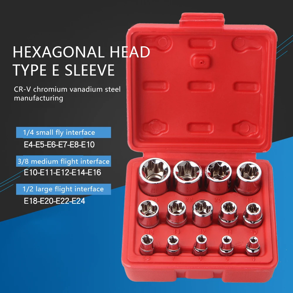 14 Pieces Impact Bolt & Nut Remover Set Cr-Mo Steel Bolt Extractor Tool Set with Solid Storage Case for Industrial Use
14 Pieces Impact Bolt & Nut Remover Set Cr-Mo Steel Bolt Extractor Tool Set with Solid Storage Case for Industrial Use