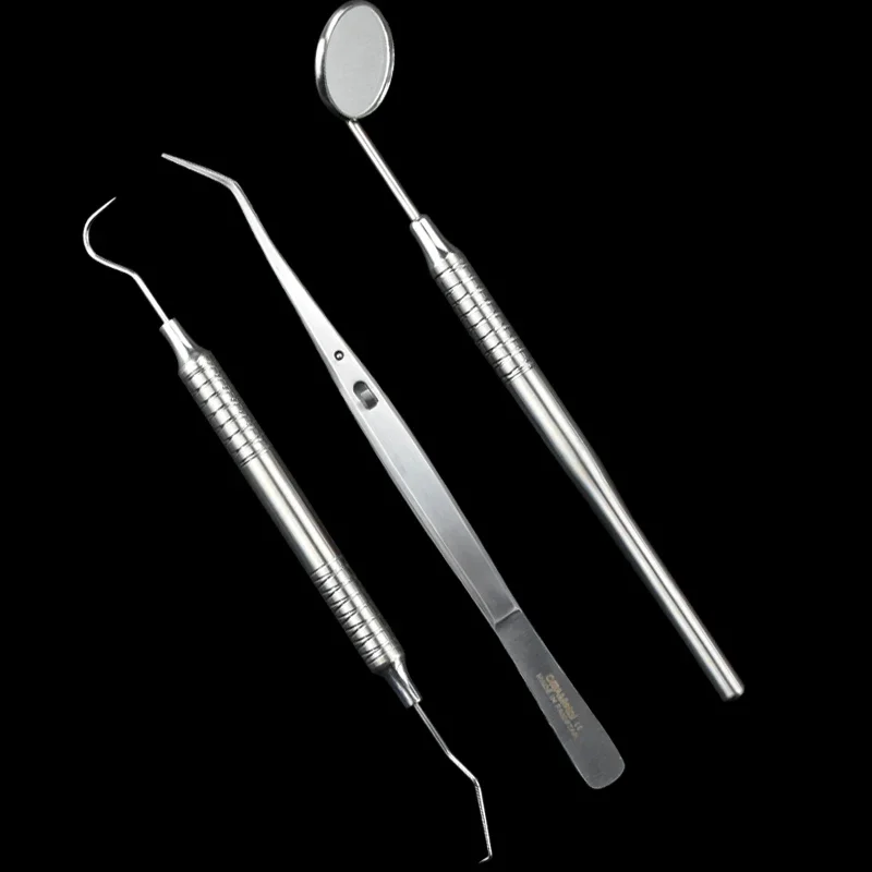3Pcs/set Dental Mirror Kit Mouth Mirror Probe Hook Pick Tweezer Stainless Steel Dentist Teeth Plaque Cleaning Tool
3Pcs/set Dental Mirror Kit Mouth Mirror Probe Hook Pick Tweezer Stainless Steel Dentist Teeth Plaque Cleaning Tool