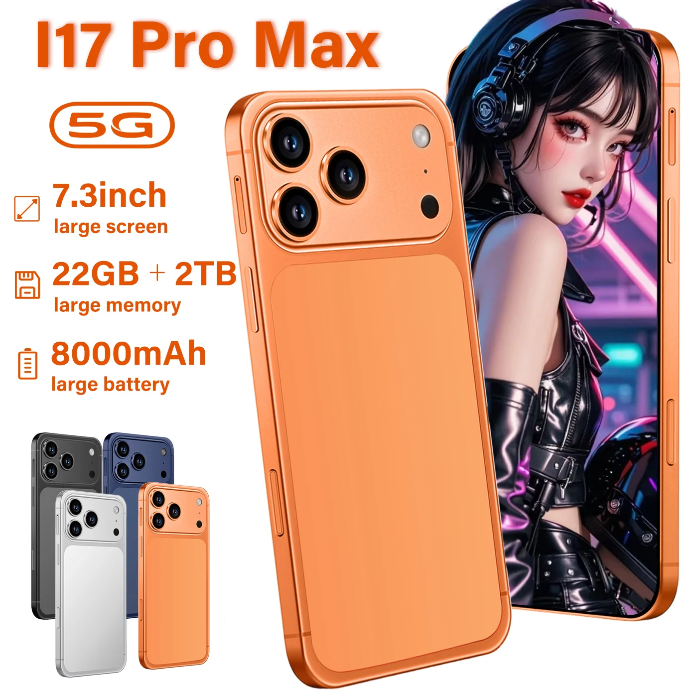 SALE 2026 NEW Silicone Case for SNS i17 Pro Max Original 7.3" Android Smartphone Accessories HD Global Version
SALE 2026 NEW Silicone Case for SNS i17 Pro Max Original 7.3" Android Smartphone Accessories HD Global Version