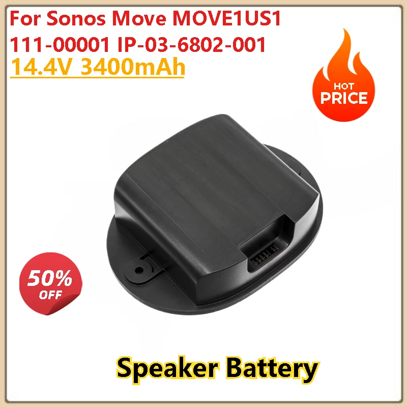Для Sonos Move MOVE1US1 111-00001 IP-03-6802-001 аккумулятор динамика 3400 мАч совершенно новый, высокое качество
Для Sonos Move MOVE1US1 111-00001 IP-03-6802-001 аккумулятор динамика 3400 мАч совершенно новый, высокое качество